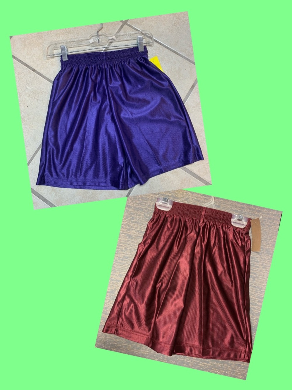 Pr Kids Maroon Gold Purple Basketball Baseball Soccer Dazzle Athletic Short NWT